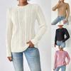 Women S Round Neck Pullover Sweater Casual Basic Autumn Winter