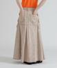 AVIREX DENIM MERMAID CARGO SKIRT Women's Denim Skirt Long Cargo Mermaid Maxi Flare Size S 050 Brown 783-6116605