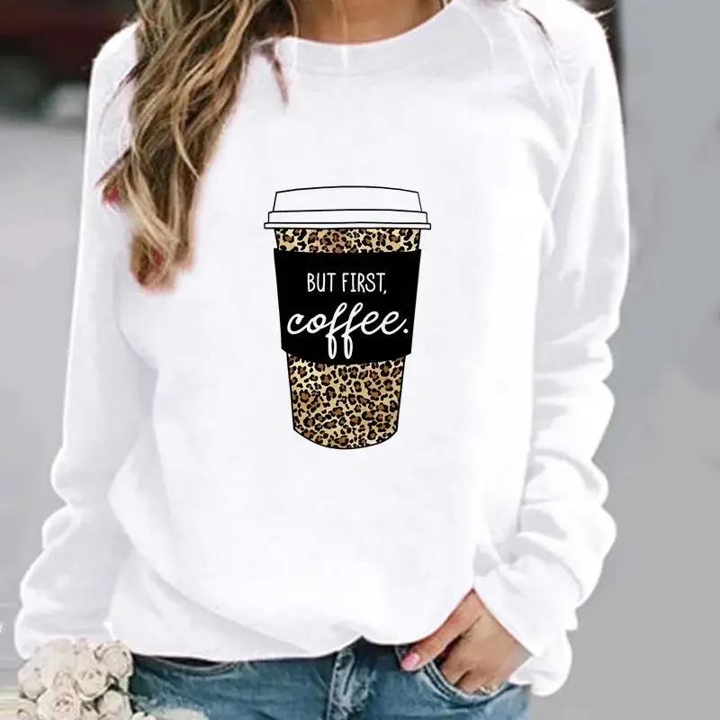 Interesting Printed Patterns in Europe and the United States, Round Neck Hoodies, Street Women's Sweatshirts