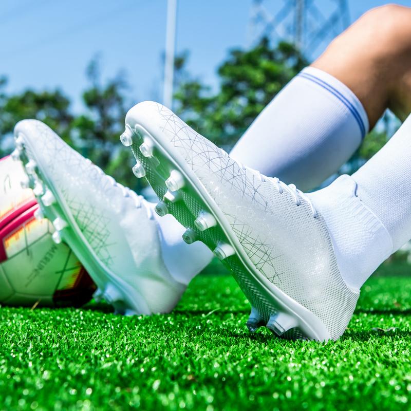 Football Shoes 30-47 Men's High-top Sock Mouth Football Shoes Youth Sports Shoes Football Training Shoes Art Makeup Lawn Children Football Boots