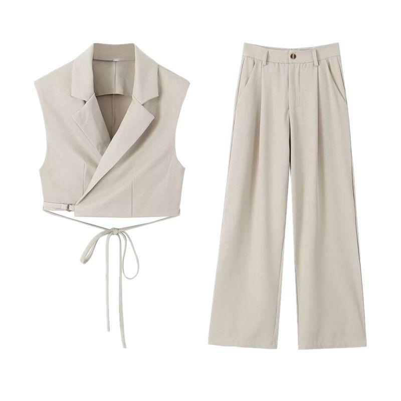 

Модный стиль Модный Универсальный Брюки на шнуровке Жилет Жилет Khakis Suit L