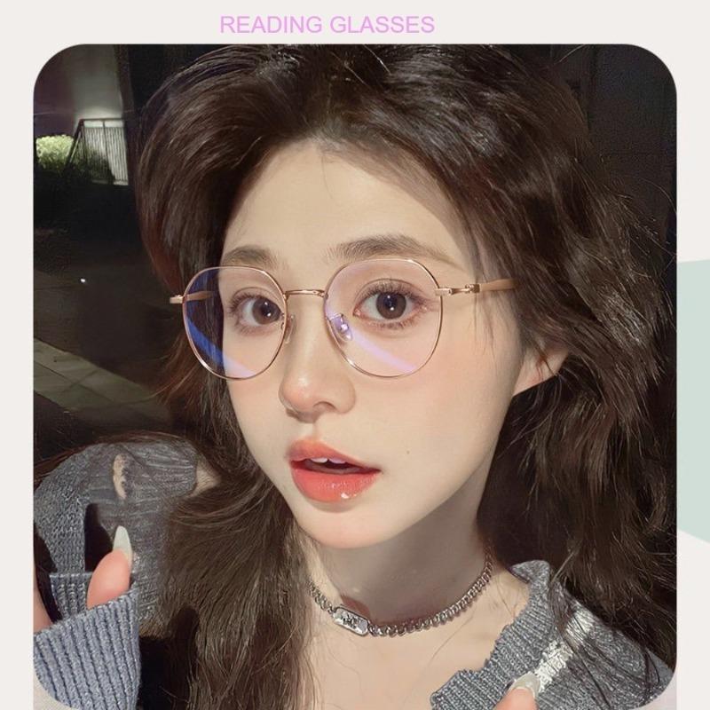 3er-Set minimalistische Damenbrillen in Unifarben, ultraleicht, Retro-Metallrahmen, Lesebrillen im klassischen, eleganten Stil