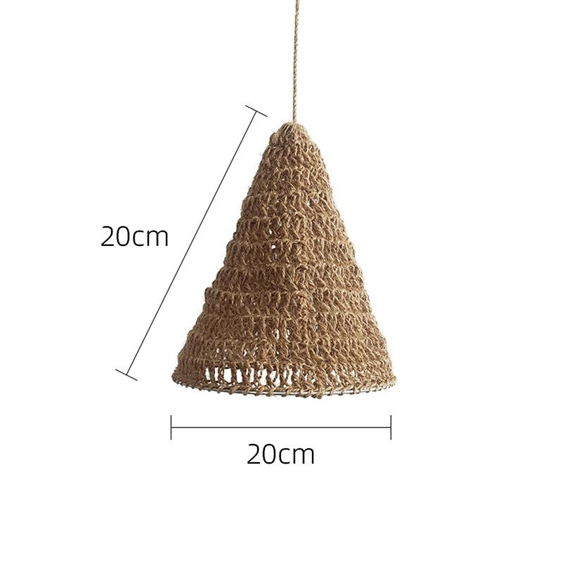 Handmade Weave Jute Rope Lampshade Bohemian Style Hanging Lamp Shade For Home Restaurant Pendant Light Cover Decorations