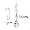 36 Pieces Christmas Ornaments Hanging Crystals Decorative Year Celebration Wreath Winter
