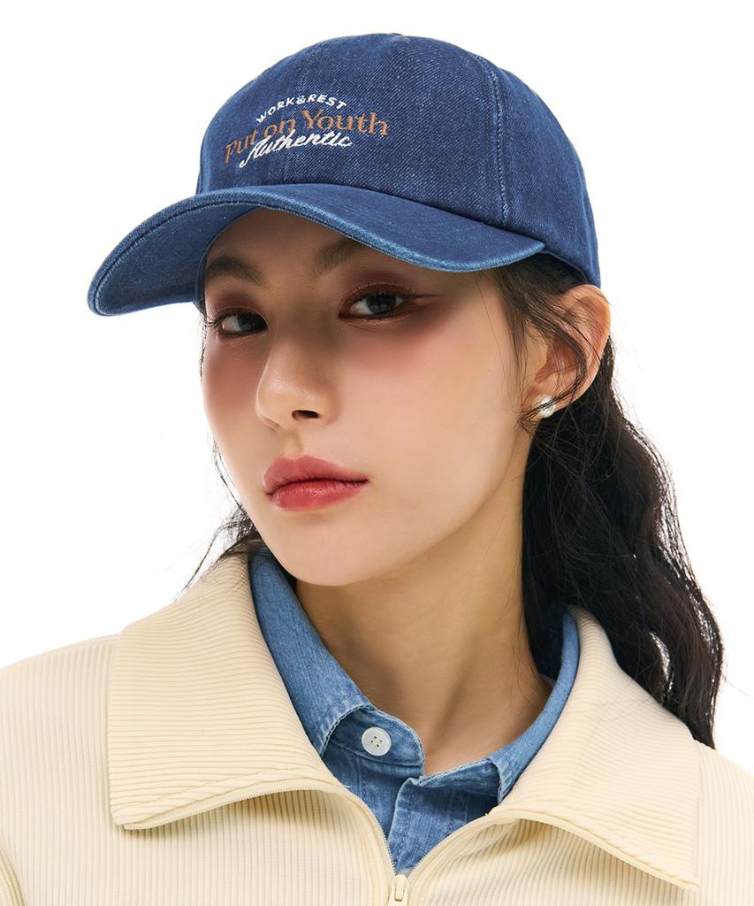 CHASECULT Denim Embroidered Ball Cap - Blue