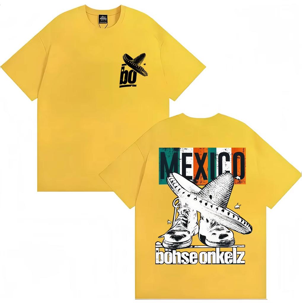 Hot Sale Rock Band BöHse Onkelz Mexico Graphic T-Shirt Unisex Unisex Vintage Hip Hop T Shirts Y2k Harajuku Cotton Oversized T-Shirts