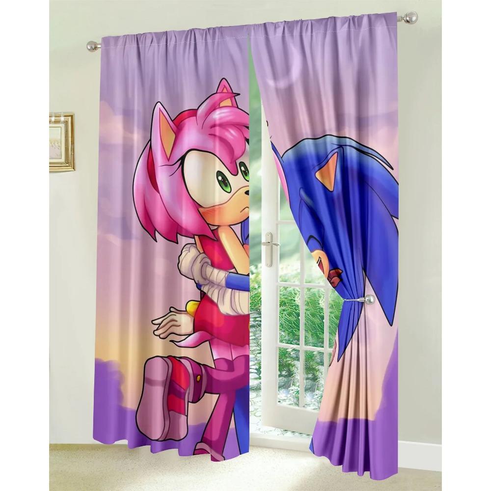 

Мультяшные милые милые детские детские подарочные светофильтрующие занавески для гостиной спальни кухни 2 шт. Декор 220W214H(CM)&Grommet Top