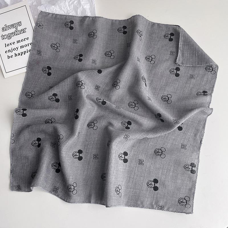 Cute Cotton And Linen Children'S Scarves Thin Silk Scarves For Boys And Girls Small Square Scarves For Babies Triangular Drool Bibs For Babies