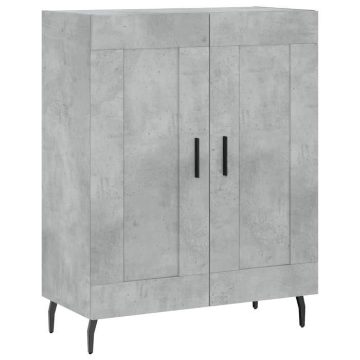 VidaXL Buffet Concrete Grey 69.5x34x90 Cm Engineered Wood 830216
