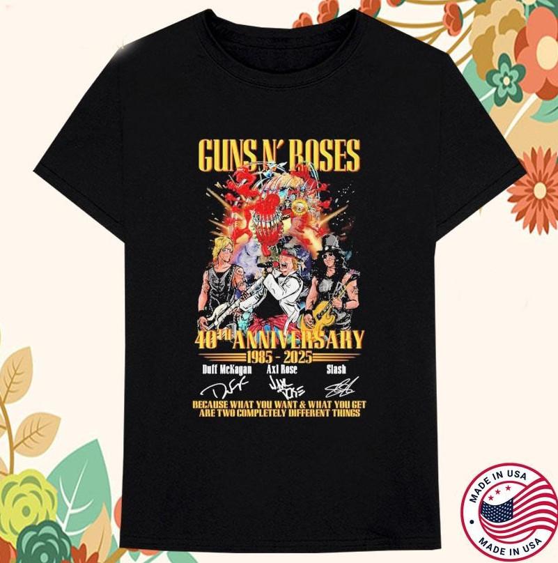 Футболка Gun N  Roses 40-летний юбилей размер S-5XL M
