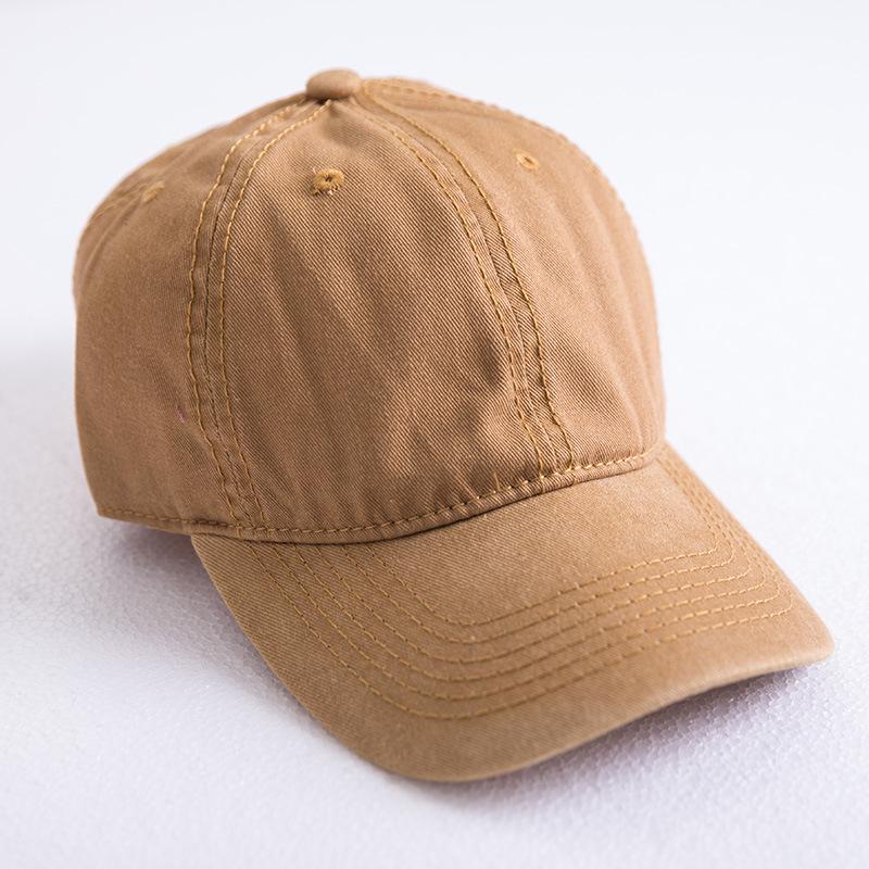 Retro and old washed baseball cap Men's trendy brand hat Women's spring and summer face small light board cap