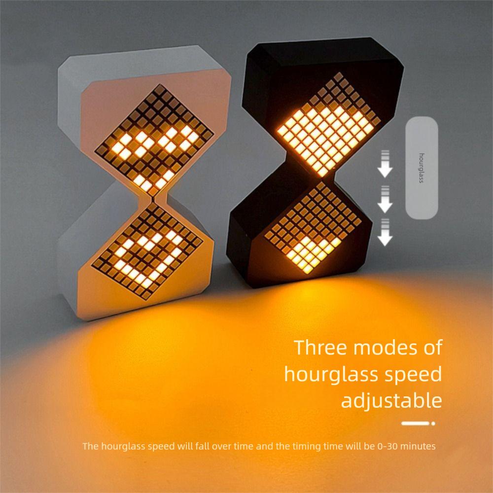 Adjustment Night Light Brightness 3D Hourglass Ornament Portable Electronic Timer Kitchen
