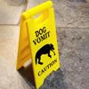 Cat Vomit Warning Sign Caution Vomit Wet Floor Sign Cat Garden Yard Warning Sign For Bathroom Living Room Decoration