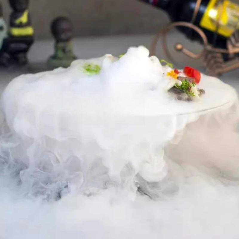 Dry Ice Glass Tableware Artistic Conception Bowl Molecular Cuisine Food Hotel Large Sashimi Ice Tray Personalized UFO Cap Plate