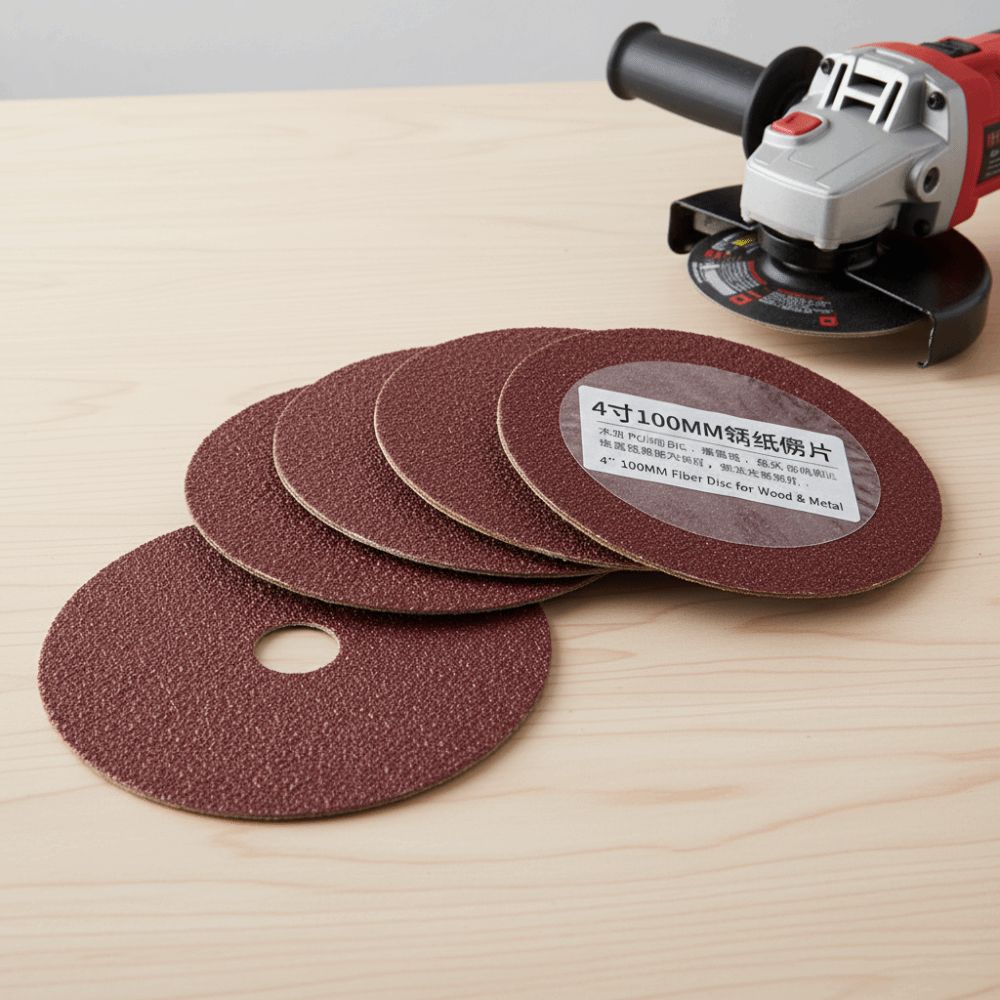50 Pcs Hard Fiber Sandpaper Abrasive 4Inch Hand Sanding Tool Diameter 100mm Sanding Disc Wood