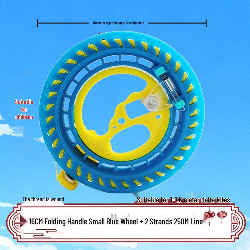 Portable Weifang Kite and Fishing Reel with Line and Bearings for Outdoor Sports.