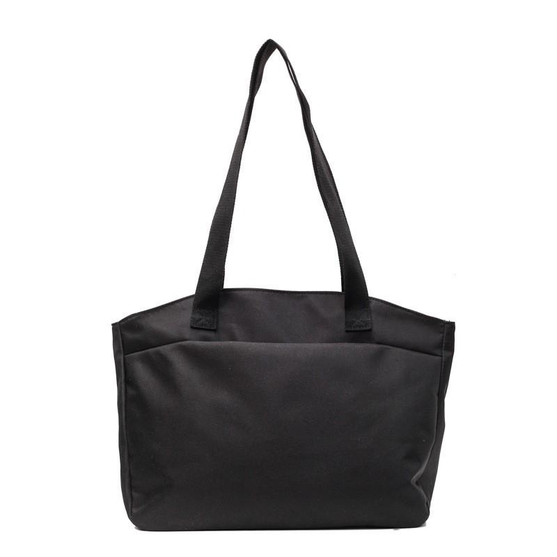 Новая однолямочная портативная сумка женская простая повседневная вместительная модная женская сумка-портфель студенческая школьная сумка-тоут чёрный