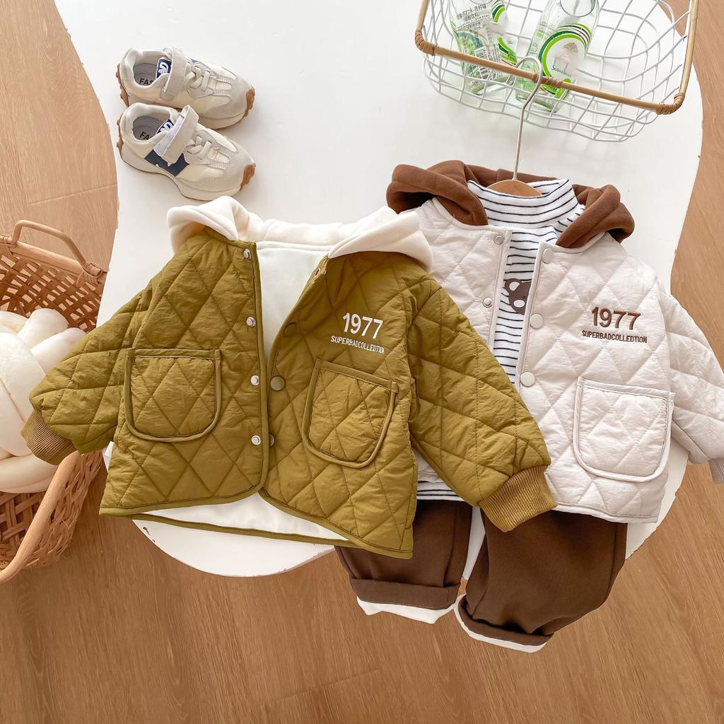 Children's Hooded Coat Winter Fashion Baby Boy's Thickened Padded Jacket Girl's