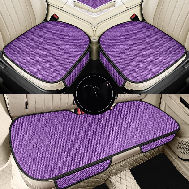 Breathable Ice Silk Car Seat Cushion Non-slip and Wear-resistant Solid Color Ice Silk Car Seat Cover Universal Fit Most Cars