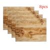 4/6/8pcs Modern Minimalist Style Table Mats, 13.39 X 17.72inch, Fashionable Art Wood Grain Pattern Placemat, Kitchen, Restaurant, Home Decor, Party,