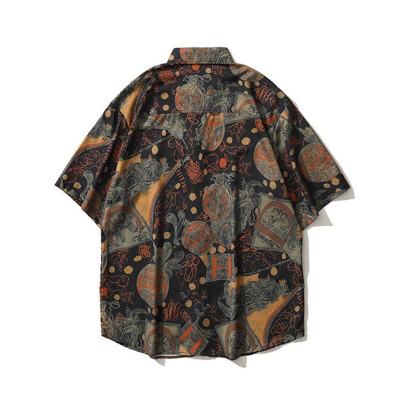 2026 Summer Men Hawaiian Shirt 3d Plant Shirt For Men Flower Print Plus Size Hawaiian Shirts Beach Flower Shirt