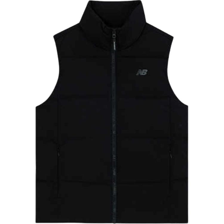 New Balance Down Vests Men s Black Stand Collar Moderate Other AMV43376-BK L