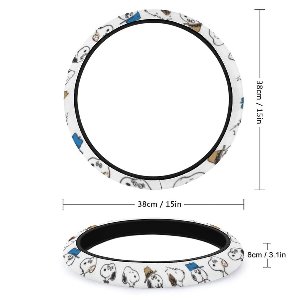 Snoopy Car Steering Wheel for Light Light and Regular Pleasant To the Interior Suitable for All 38cm Cover, Cars, Cars, Stylish, Non-slip,