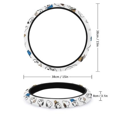 Snoopy Car Steering Wheel for Light Light and Regular Pleasant To the Interior Suitable for All 38cm Cover, Cars, Cars, Stylish, Non-slip,