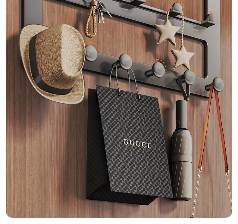 Over-the-Door Hook & Coat Hanger: No-Punch Wall-Mounted Storage Rack