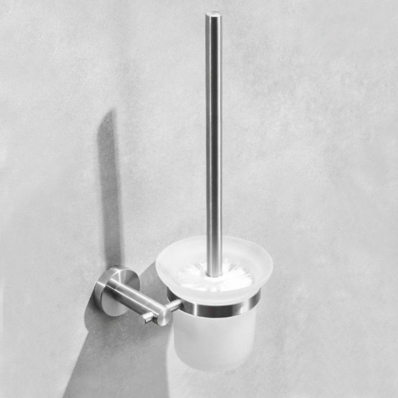 Wall-Mounted 304 Stainless Steel Bathroom Towel Rack and Storage Shelf