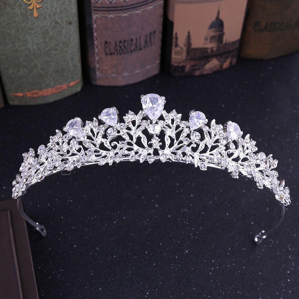 Wedding Prom Bride Headbands Crystal Headband Princess Rhinestone Crown Silver Tiara Crown