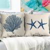 New Pillowcase Ocean Series Seahorse Coral Pattern Pillow Office Pillow Pillowcase