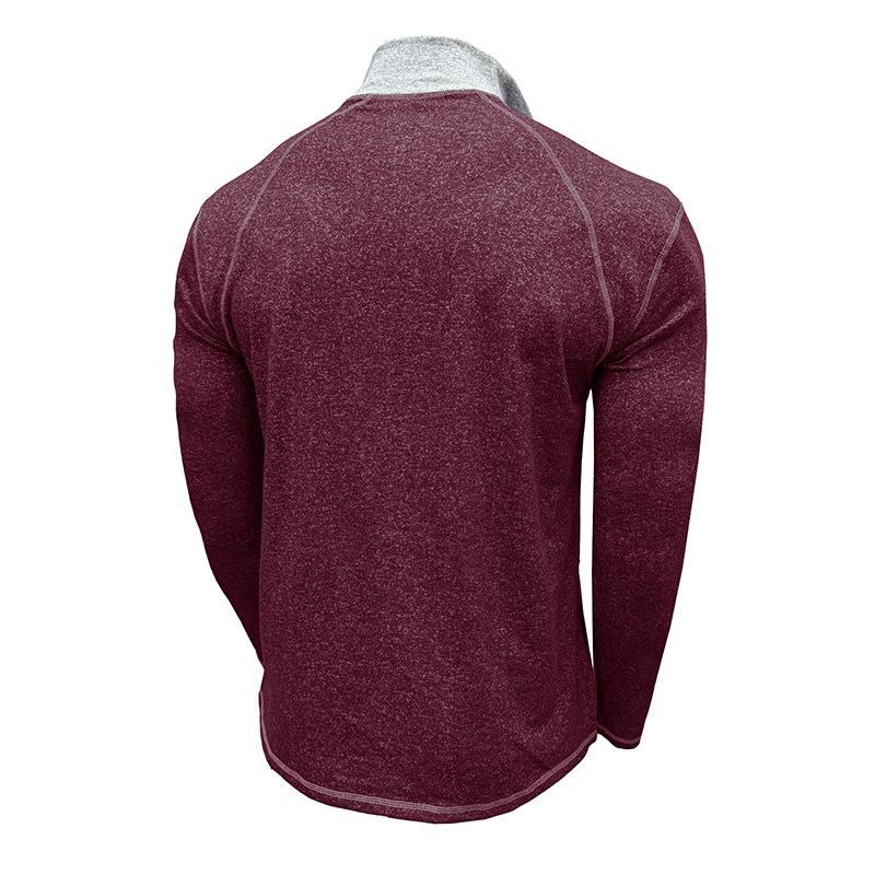 Men Slim Fit Long Sleeve Henley Zip Up Pullover Casual Daily Sweatshirt