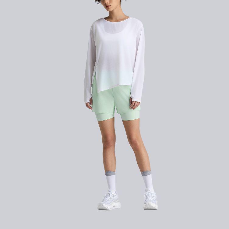 Salomon Pl Rn Short 2 In 1 Comfortable Elastic Mid Waist Running Shorts Women shorts Light-Green LC3081800