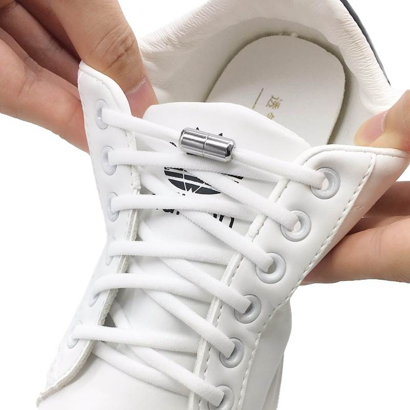 1Pair No Tie Shoelaces Round Elastic Quick Lazy Shoe Laces Kids Adult Fashion Color Sneakers Lace