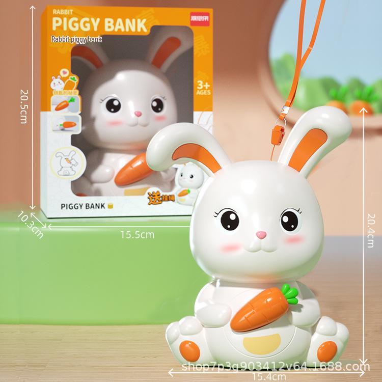 

Мультяшная копилка в виде кролика: Большая вместимость, прочный подарок-копилка для детей