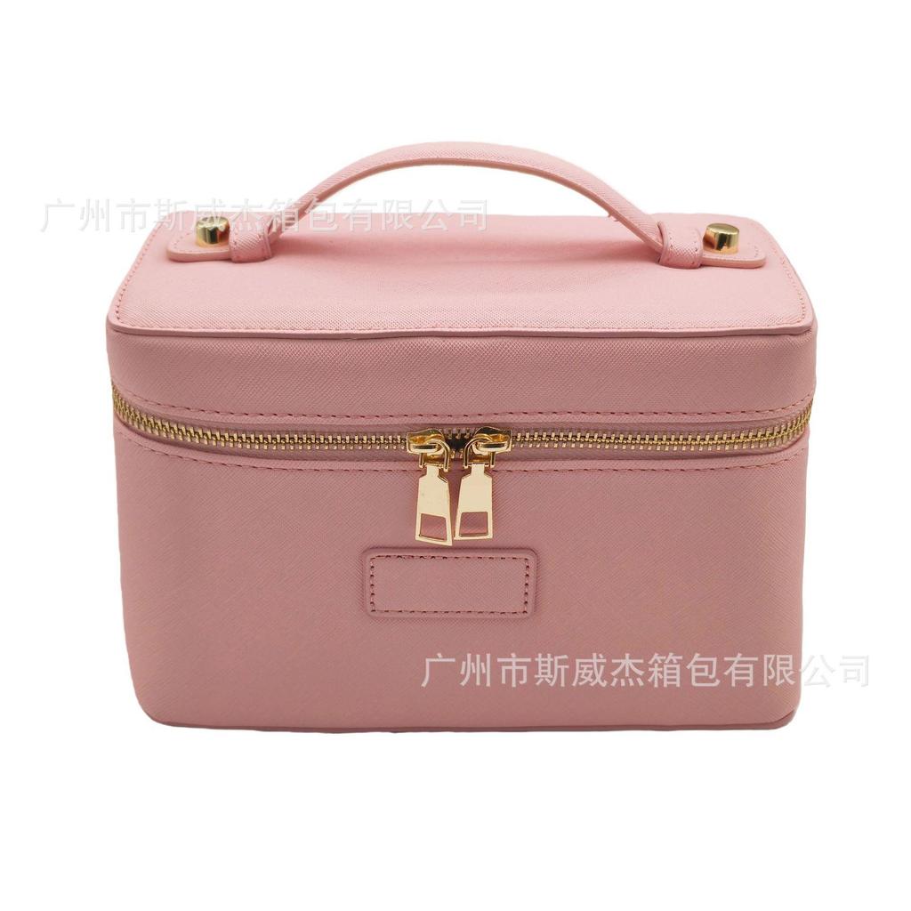 Nuova Borsa Trucco di Lusso Leggero di Alta Qualità Borsa a Mano di Grande Capacità in Pelle PU Borsa da Donna con Scomparti
