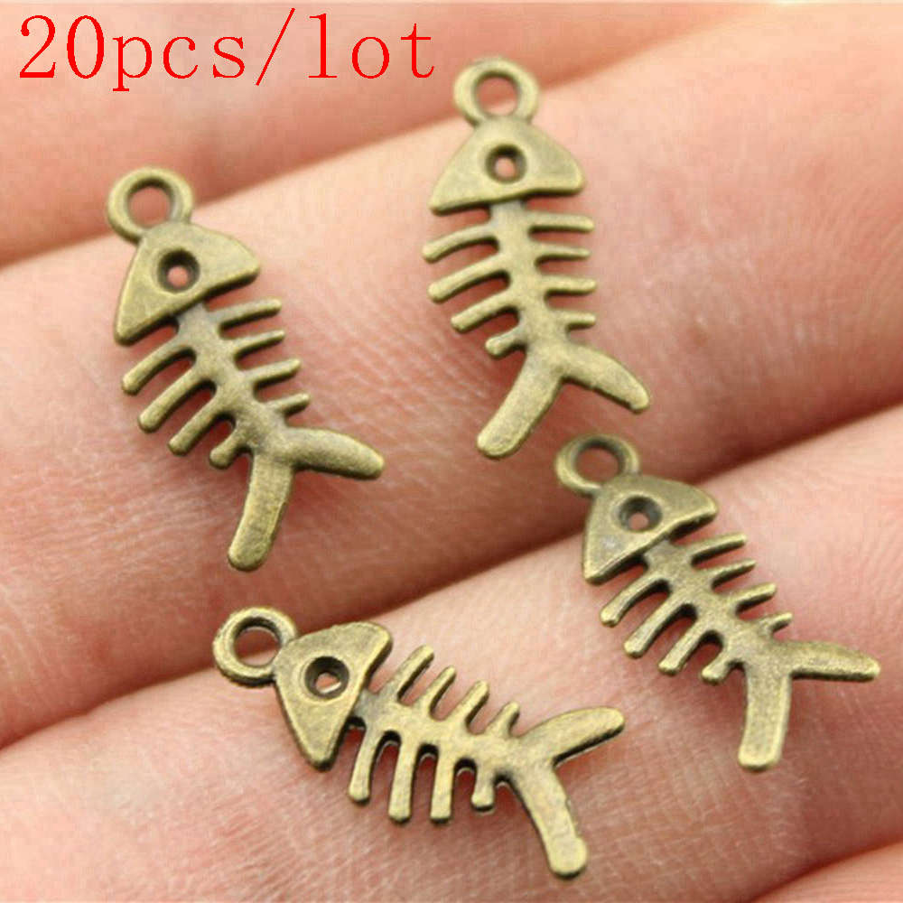 Fish Bone Charms For Jewelry Making Pendant Diy Crafts Accessories