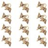 12pcs Silver/Gold Metal Dragonfly Napkin Rings Metal Double Butterfly Napkin Ring  Restaurant