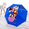 1PC Courage the Cowardly Dog Automatic Open/Close Folding Umbrella, Windproof 8 Ribs Construction, Lightweight Travel Umbrella, Ideal Gift 0902024