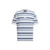 New Adidas Logo Stripe T Shirt Asia Sizing 'Grey Navy' IT3929
