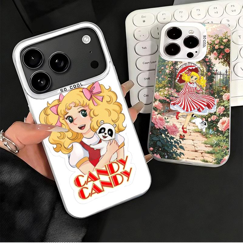 Anime Candy Candy Soft Phone Case for iPhone 15 16 17 Pro Max 17Air 16E 14 Plus 13 12 Mini Shockproof Cover Back Shell