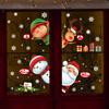 Cartoon Christmas Stickers Window Showcase Removable Santa Clause Snowman Home Decor Decal Adhesive