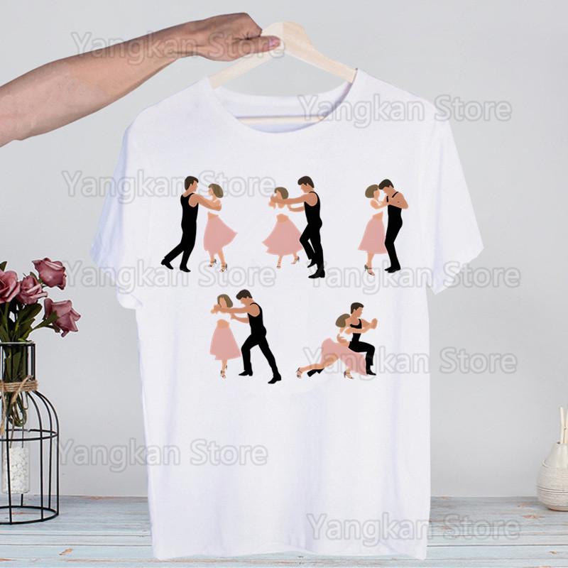 Dirty Dancing Movie Harajuku T Shirt Men Retro Washed Tops Tees Harajuku Tshirt Streetwear Hip Hop Male T-shirts