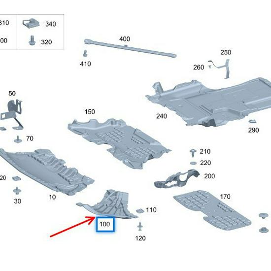 Merc E-Class W213 Front Inner Fender Left & Right Triangle Panel Support 