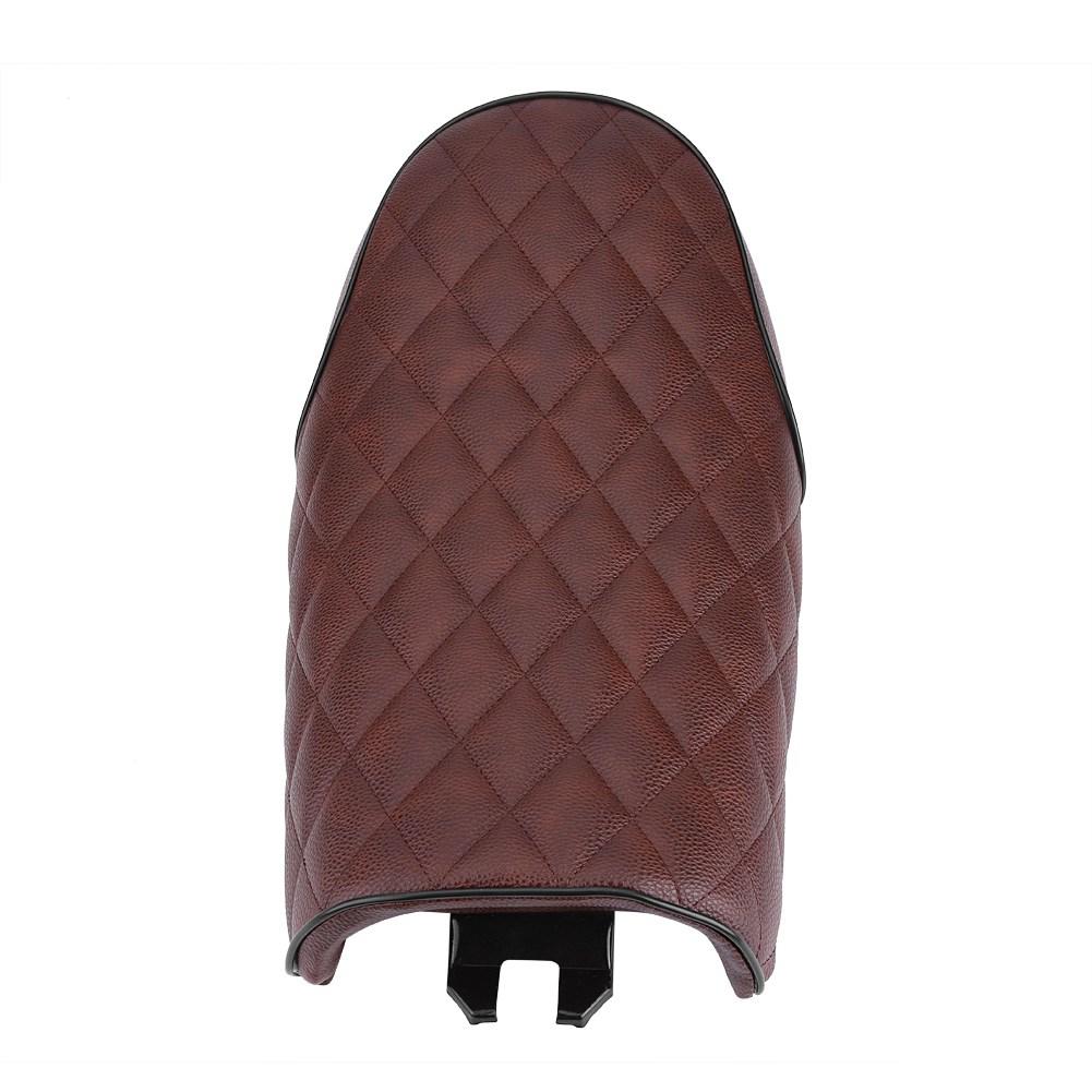 Motorcycle PU Lther Vintage St Flat Saddle Cushion for CG125 GN CG Black