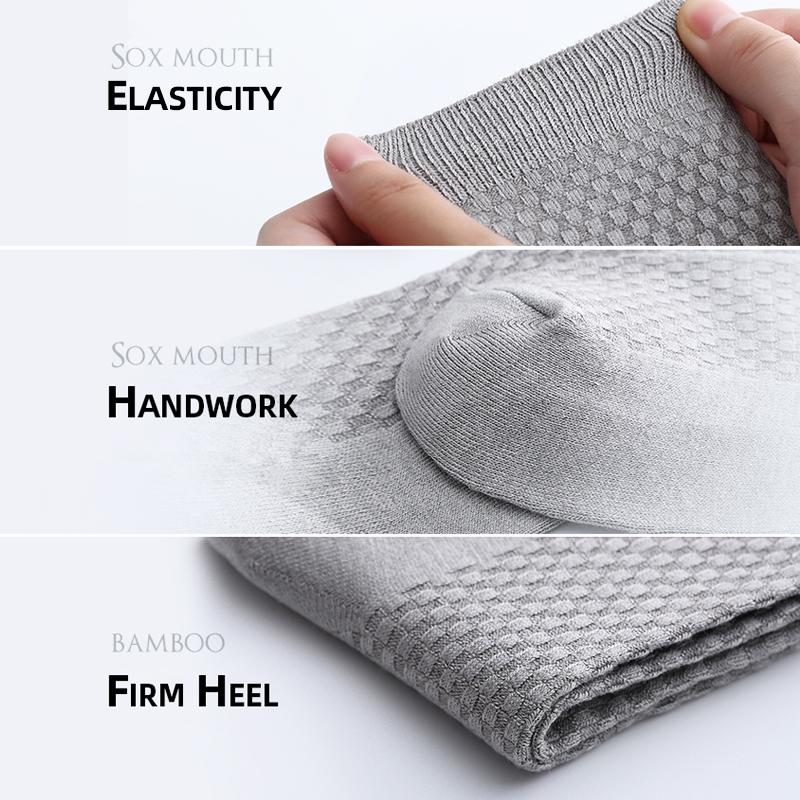 Calzini da uomo in fibra di bambù di marca HSS da 10 paia Nuovi calzini lunghi da lavoro classici Calzini eleganti da uomo per l'inverno