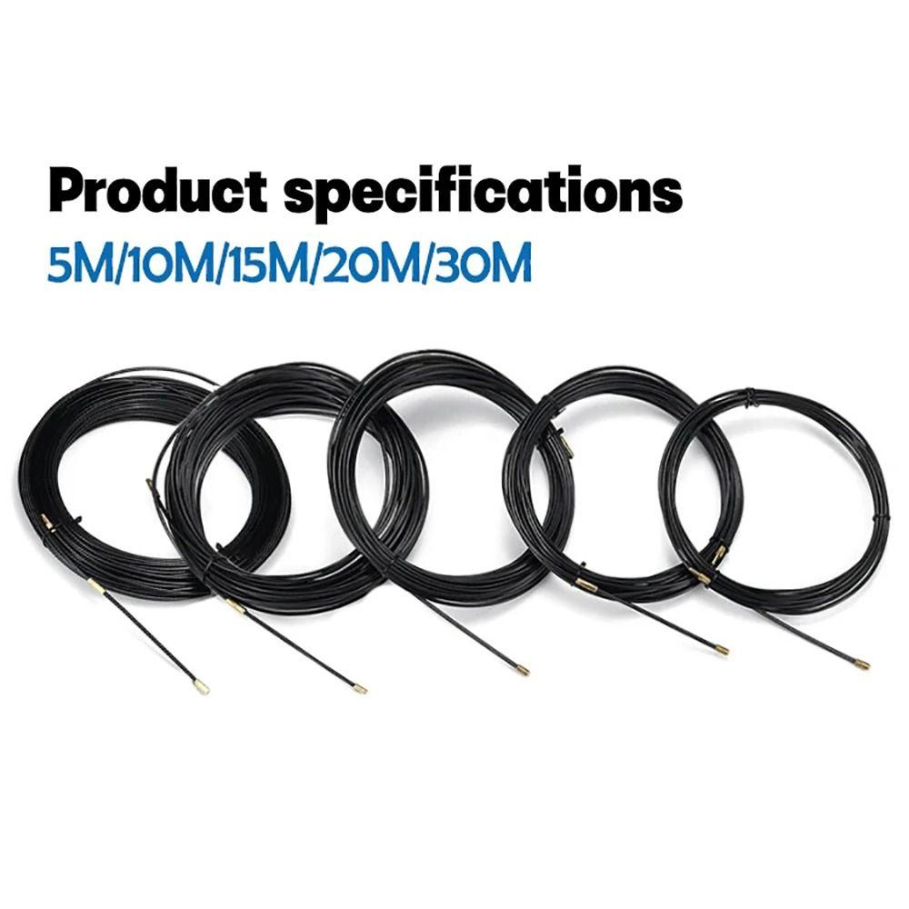 1Roll 5/10/15/20/25/30M Cable Puller 3mm Nylon Wall Wire Lead Electrician Spring Tape Conduit Threader Puller Wiring Aid Tool