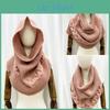 Winter Wool Knitting Yousheng Scarf Women Men Solid Color Dual Use Shawl Scarf Twist Texture Versatile Warm Hat Scarf