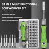 PC32 In 1 Multifunctional Screwdriver Set with 30pcs Torx Phillips Magnetic Screw Driver Bits Hand Repair Tool for Phone Watch